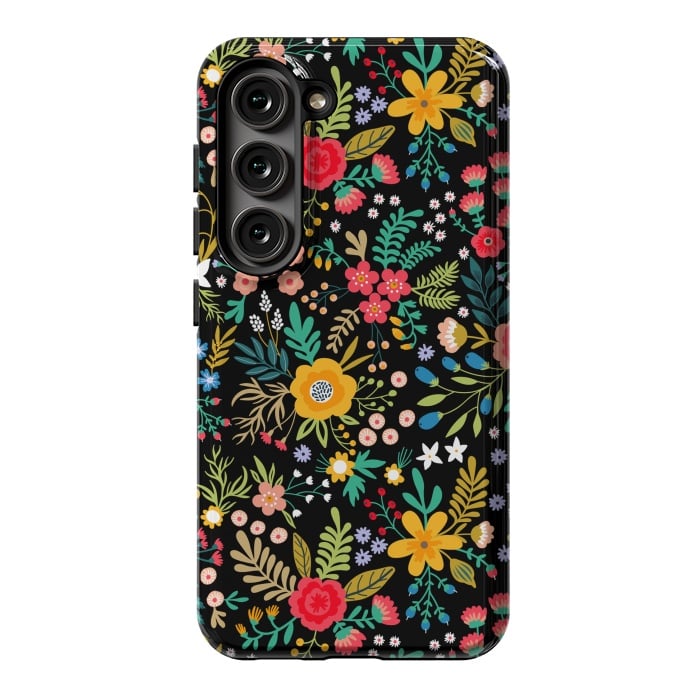 Galaxy S23 StrongFit Elegant Floral Pattern by ArtsCase