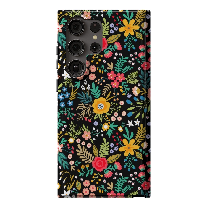 Galaxy S23 Ultra StrongFit Elegant Floral Pattern by ArtsCase