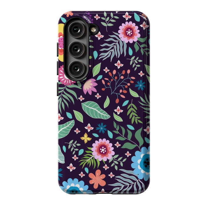 Galaxy S23 StrongFit Colourful Flowers by ArtsCase