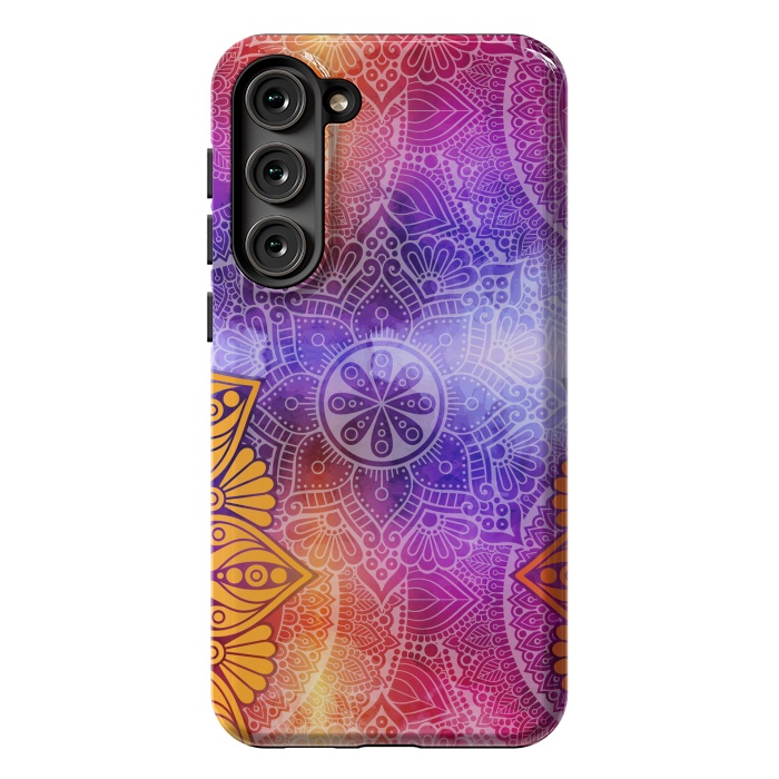 Galaxy S23 Plus StrongFit Mandala Pattern with bright Colors by ArtsCase