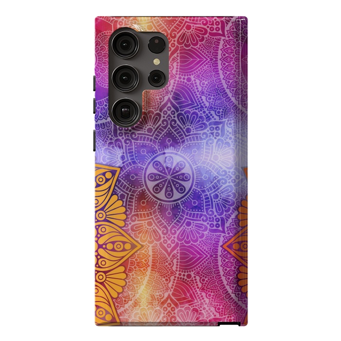 Galaxy S23 Ultra StrongFit Mandala Pattern with bright Colors by ArtsCase