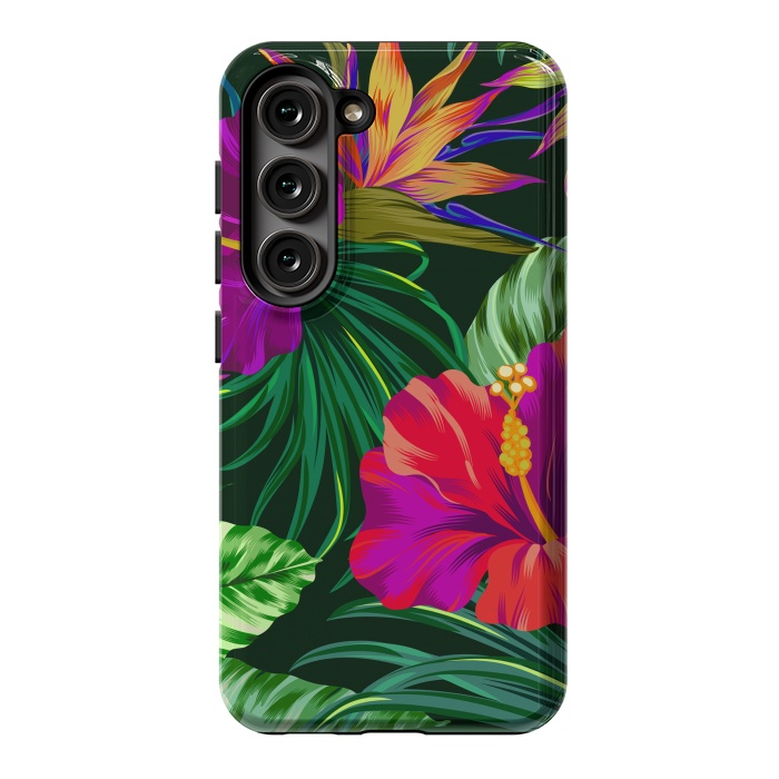 Galaxy S23 StrongFit Cute Tropical Floral Pattern XVI by ArtsCase