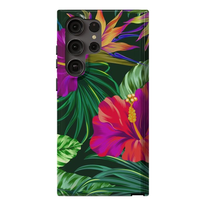 Galaxy S23 Ultra StrongFit Cute Tropical Floral Pattern XVI by ArtsCase