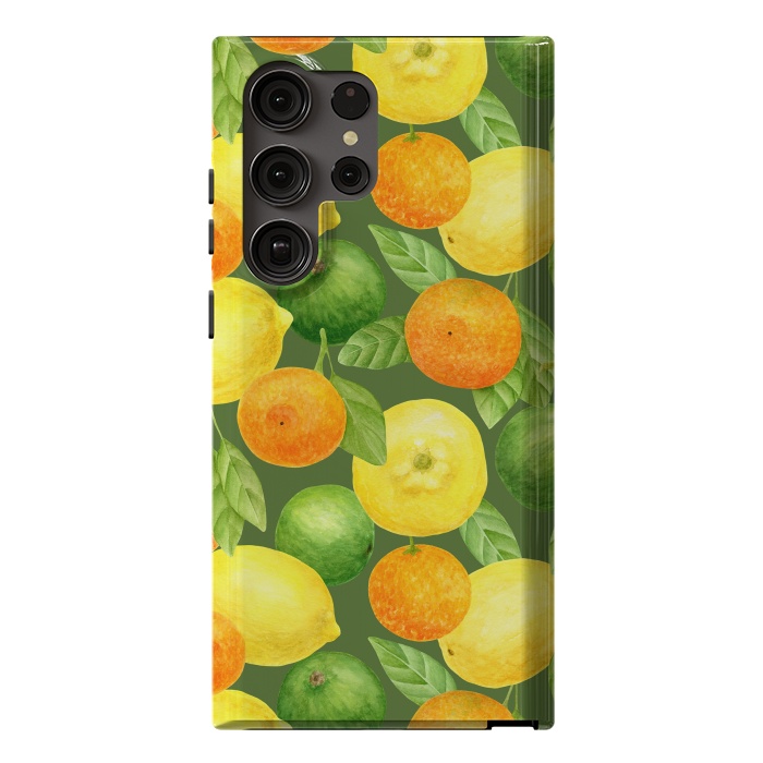 Galaxy S23 Ultra StrongFit summer fruits lemons and oranges by haroulita