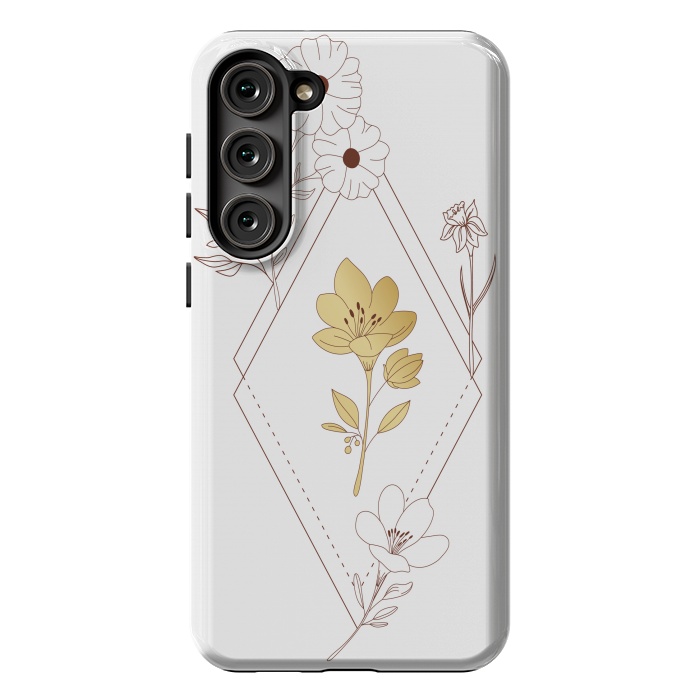Galaxy S23 Plus StrongFit gold flower  by haroulita