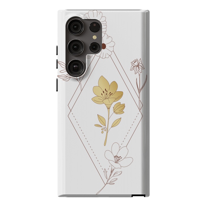 Galaxy S23 Ultra StrongFit gold flower  by haroulita