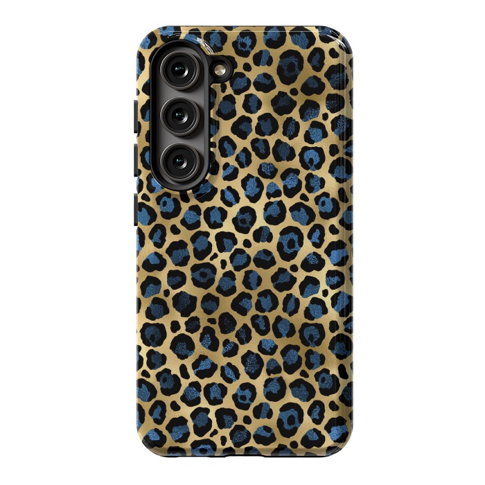 Galaxy S23 StrongFit blue leopard print by haroulita