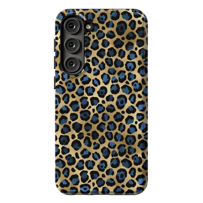Galaxy S23 Plus StrongFit blue leopard print by haroulita