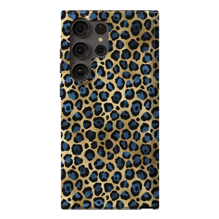 Galaxy S23 Ultra StrongFit blue leopard print by haroulita