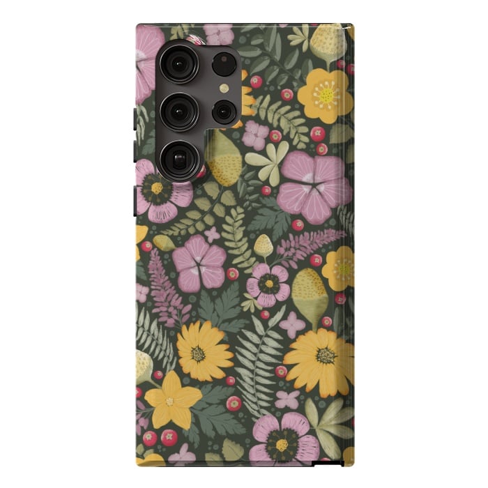 Galaxy S23 Ultra StrongFit Olive's Garden on Dark Gray by Paula Ohreen