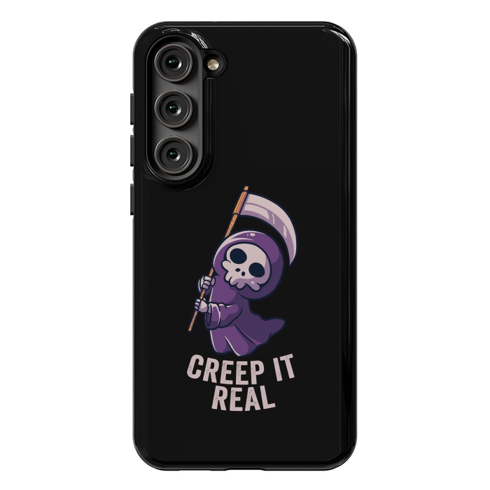Galaxy S23 Plus StrongFit Creep It Real - Skull by eduely