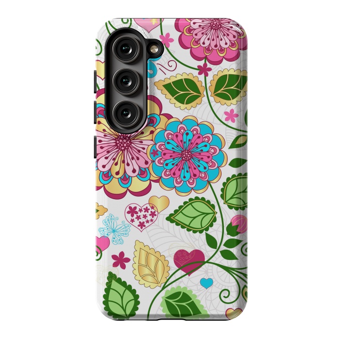 Galaxy S23 StrongFit Design Floral Pattern by ArtsCase