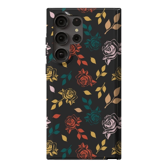 Galaxy S23 Ultra StrongFit Rose Floral by TMSarts
