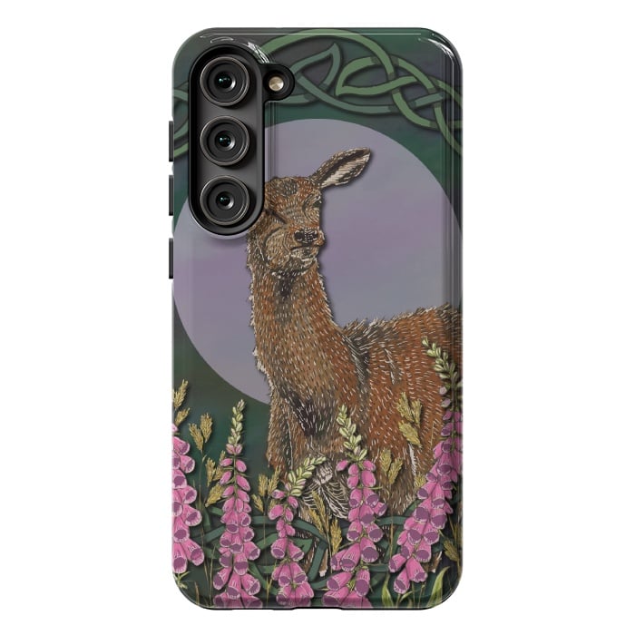 Galaxy S23 Plus StrongFit Woodland Deer Doe by Lotti Brown