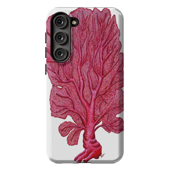 Galaxy S23 Plus StrongFit Pink Red Coral Gorgona by Chloe Yzoard
