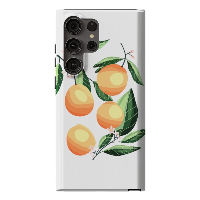 Galaxy S23 Ultra StrongFit Peaches on white by Jelena Obradovic