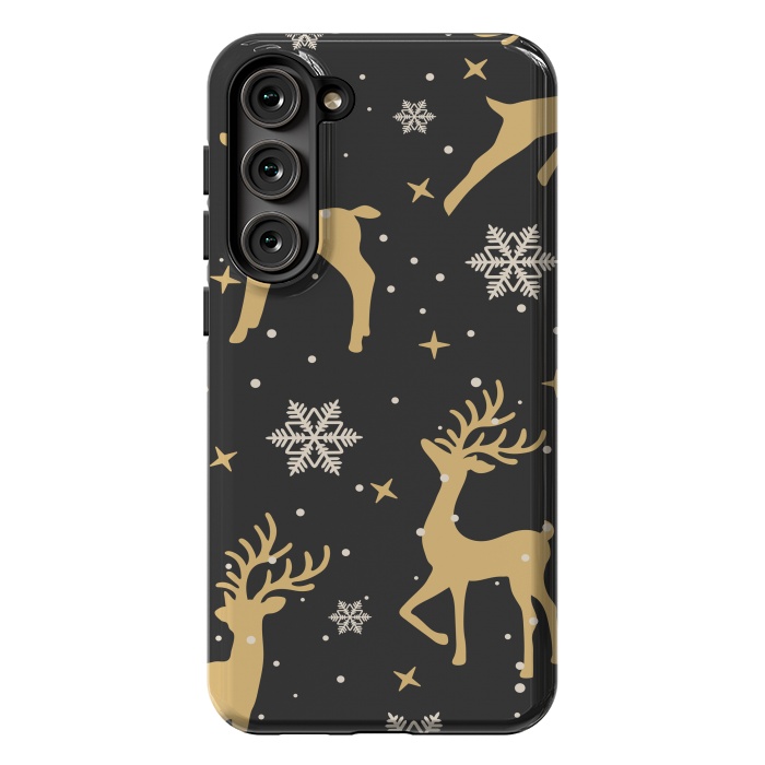 Galaxy S23 Plus StrongFit gold deers xmas  by haroulita