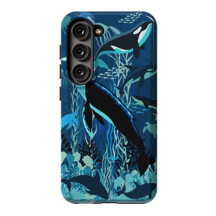Galaxy S23 StrongFit Sealife Blue Shades Dream Underwater Scenery by BluedarkArt