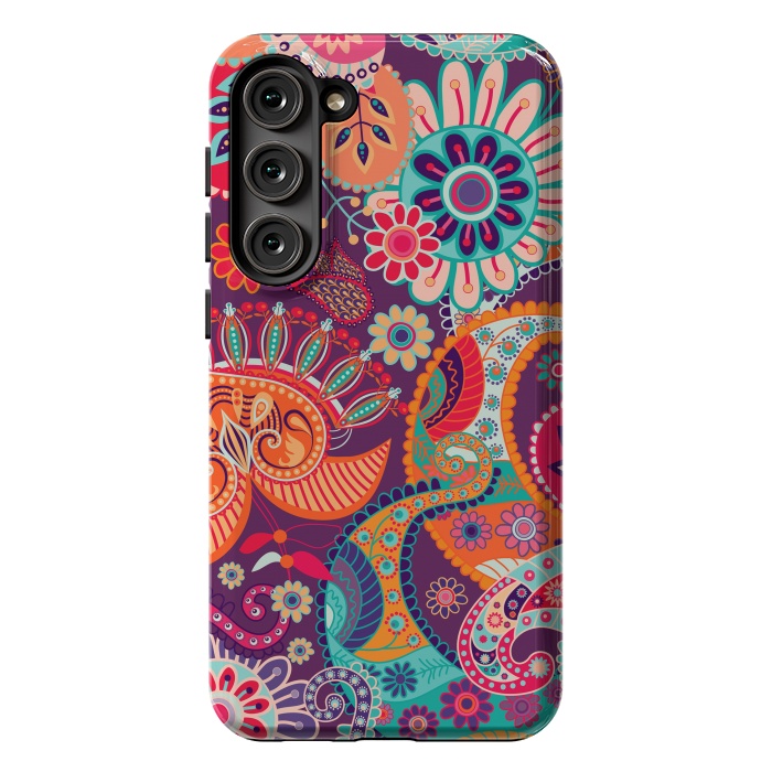 Galaxy S23 Plus StrongFit Figure in bright flowers by ArtsCase
