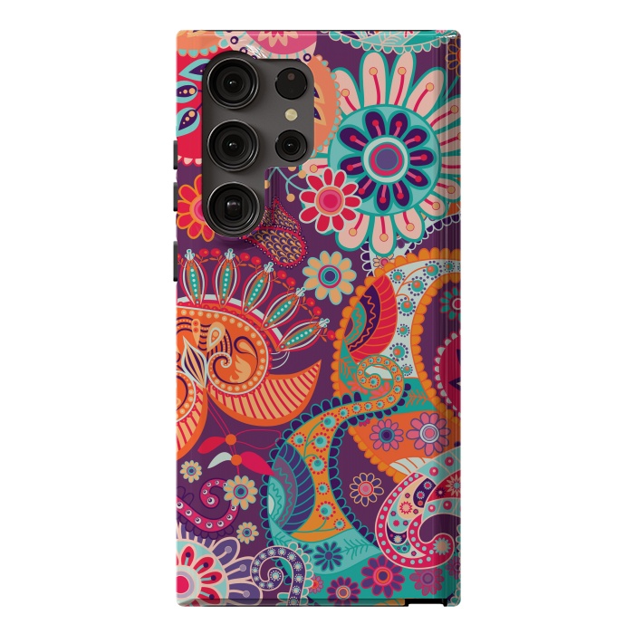 Galaxy S23 Ultra StrongFit Figure in bright flowers by ArtsCase