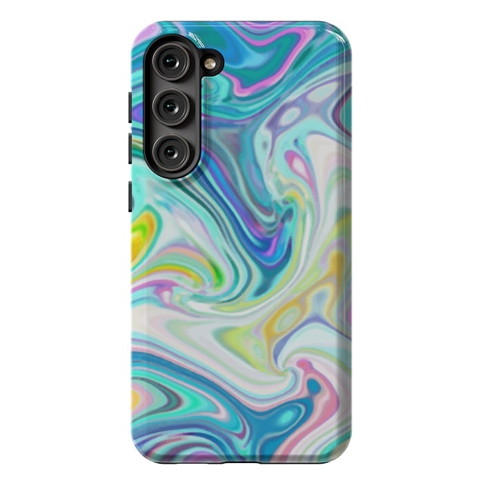 Galaxy S23 Plus StrongFit Digitalart Abstract Marbling G597 by Medusa GraphicArt
