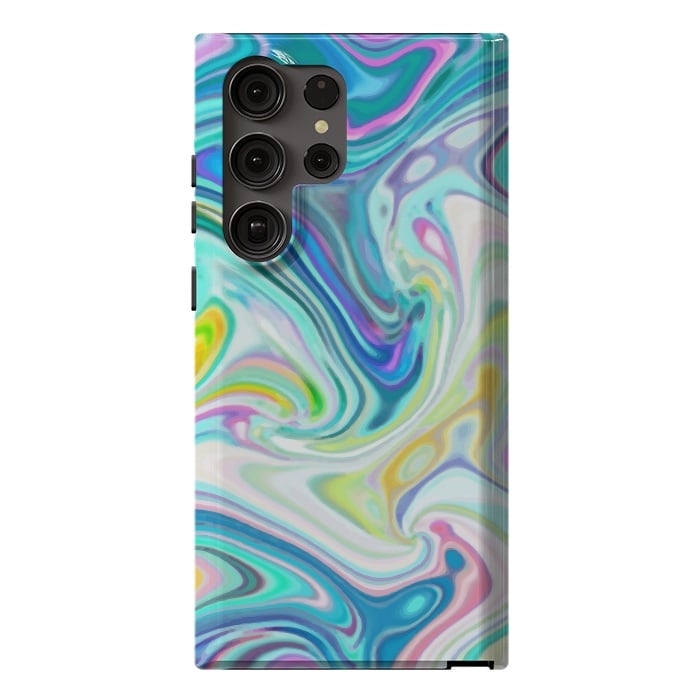 Galaxy S23 Ultra StrongFit Digitalart Abstract Marbling G597 by Medusa GraphicArt