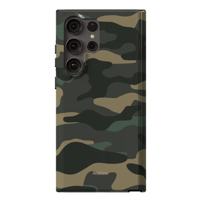 Galaxy S23 Ultra StrongFit Green Camo by ArtsCase