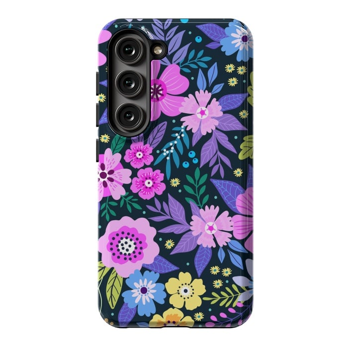 Galaxy S23 StrongFit Pink Multicolor WildFlowers at Best by ArtsCase
