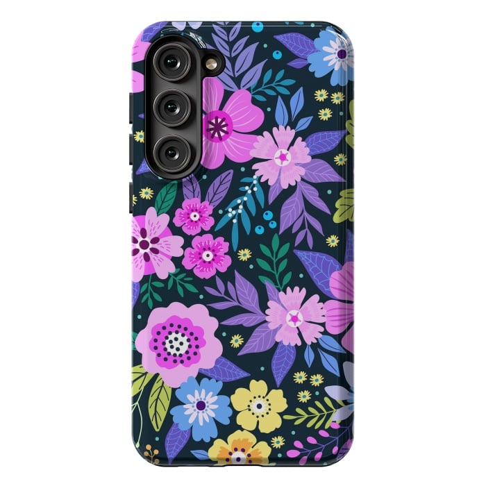 Galaxy S23 Plus StrongFit Pink Multicolor WildFlowers at Best by ArtsCase