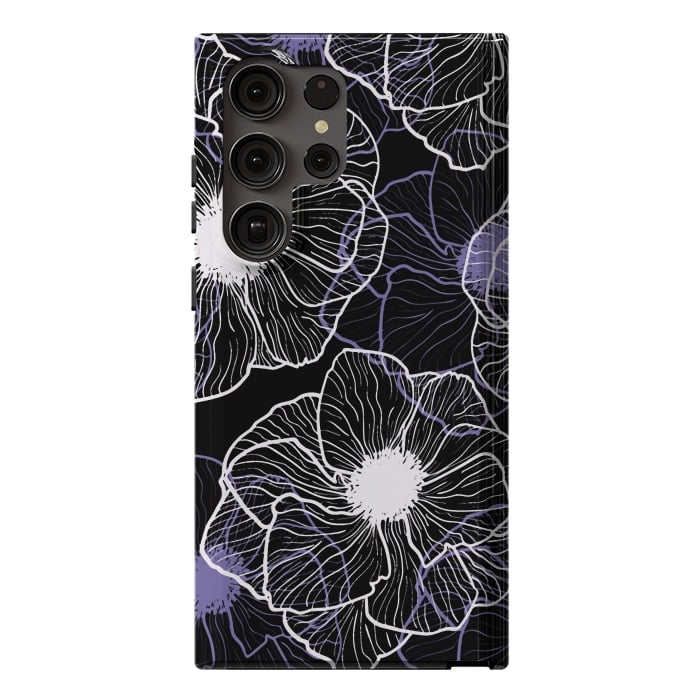 Galaxy S23 Ultra StrongFit Anemones Wildflower Illustration G601 by Medusa GraphicArt