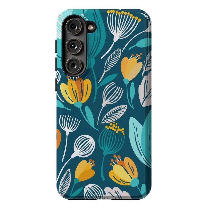 Galaxy S23 Plus StrongFit Blue Doodle by ArtsCase