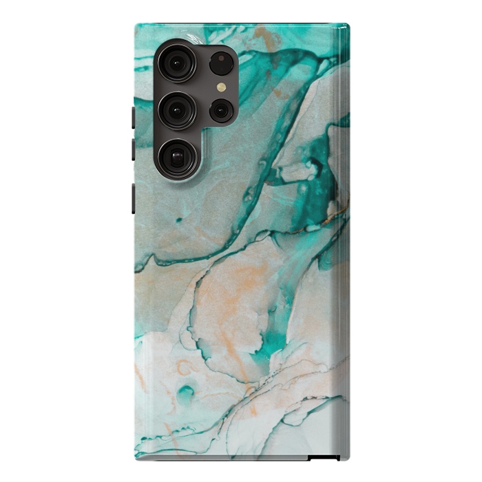 Galaxy S23 Ultra StrongFit Tropical Green Marble by ArtsCase