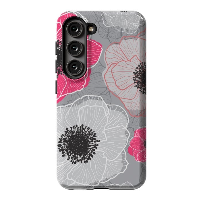 Galaxy S23 StrongFit Colorful Anemones Wildflower G603 by Medusa GraphicArt