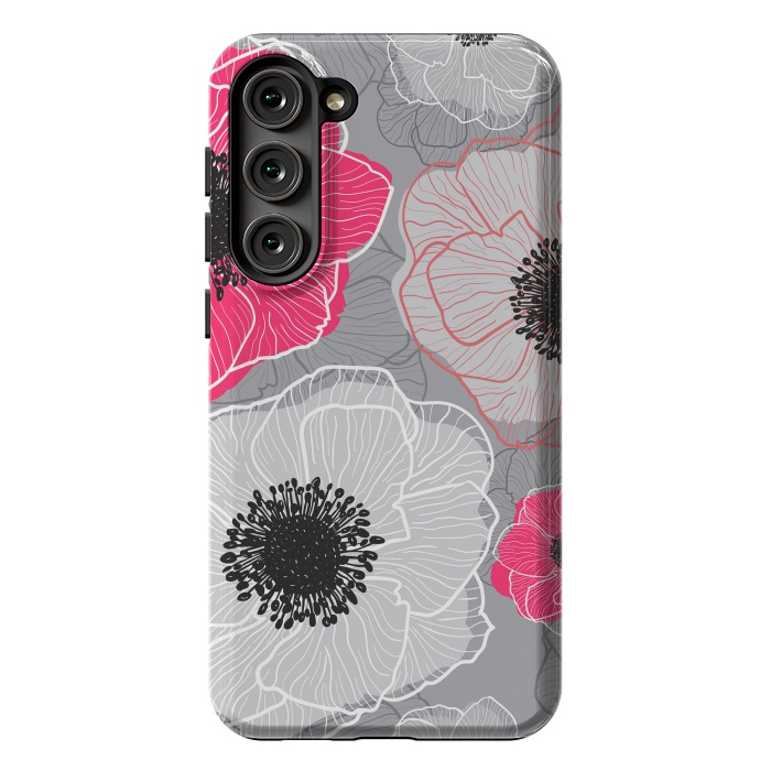 Galaxy S23 Plus StrongFit Colorful Anemones Wildflower G603 by Medusa GraphicArt