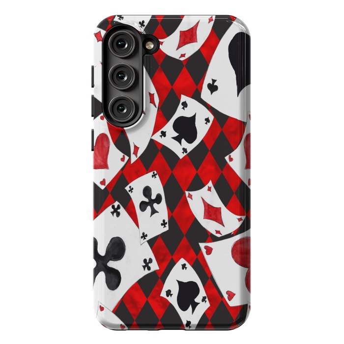 Galaxy S23 Plus StrongFit alice-playing cards by haroulita