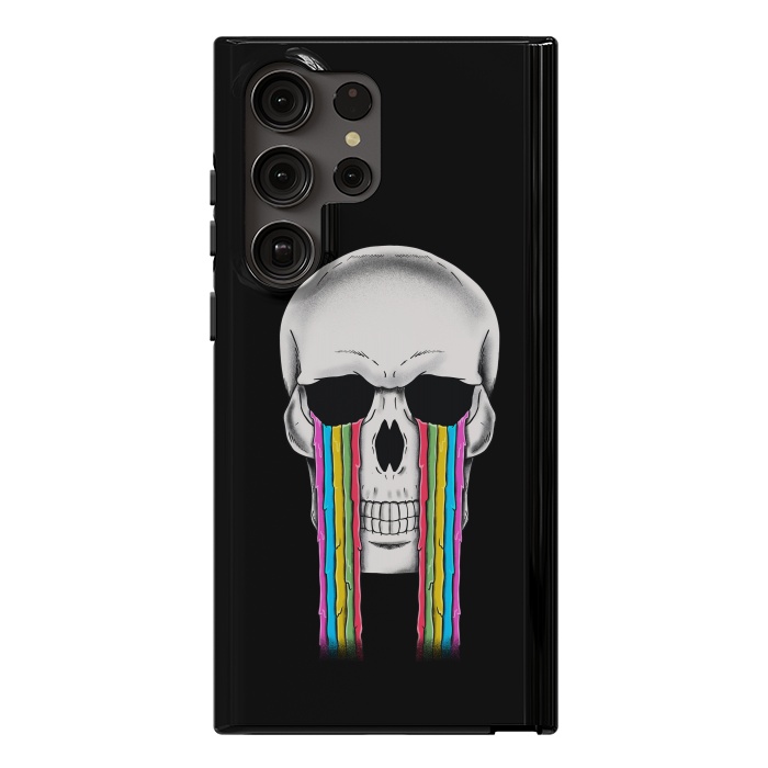 Galaxy S23 Ultra StrongFit Skull Crying by Coffee Man
