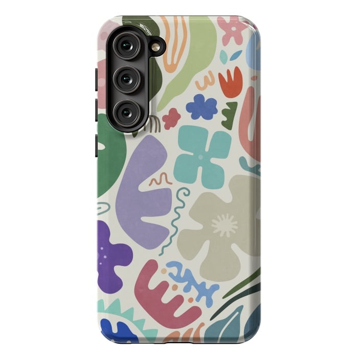 Galaxy S23 Plus StrongFit Floral Shapes by amini54