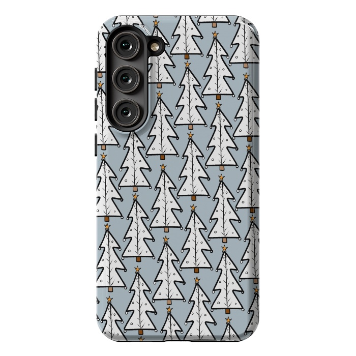 Galaxy S23 Plus StrongFit The white Christmas trees by Steve Wade (Swade)