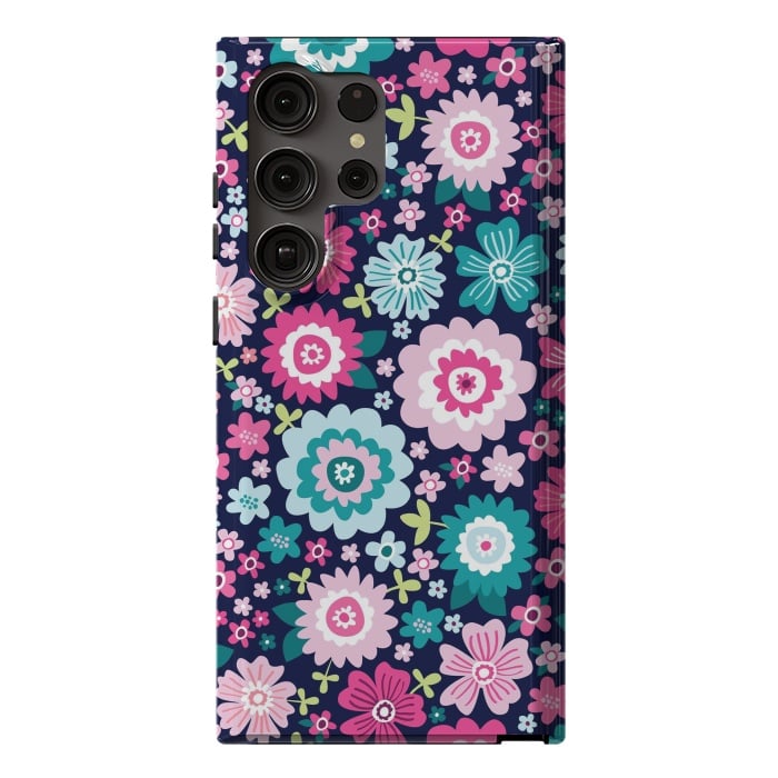 Galaxy S23 Ultra StrongFit Cute pattern in colorful flower  by ArtsCase
