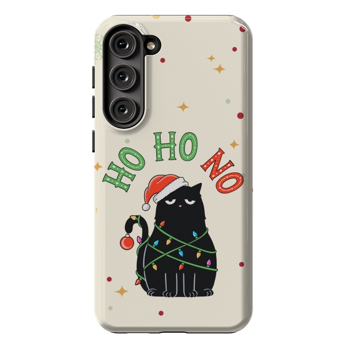 Galaxy S23 Plus StrongFit Cat and Christmas NO by Coffee Man