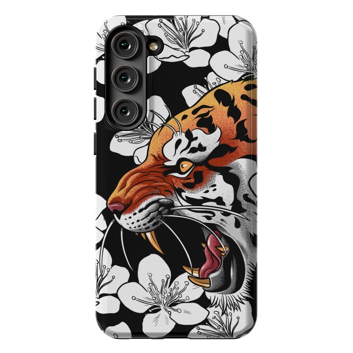 Galaxy S23 Plus StrongFit Flowers Tiger by Alberto