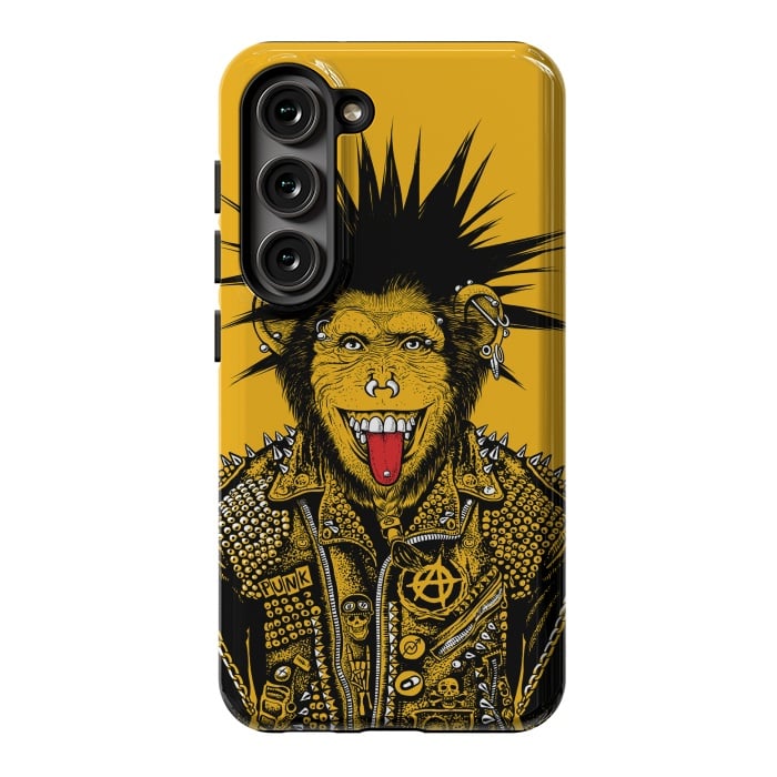 Galaxy S23 StrongFit Yellow punk monkey by Alberto