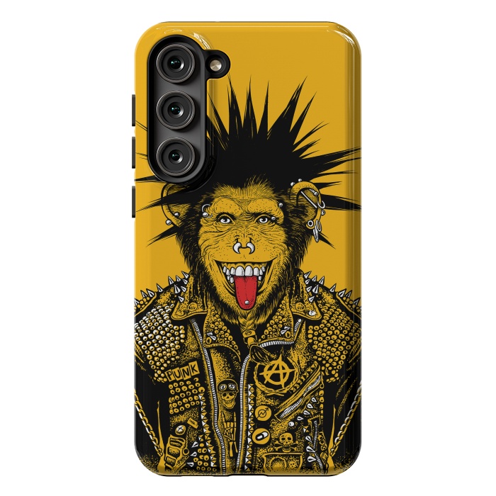Galaxy S23 Plus StrongFit Yellow punk monkey by Alberto