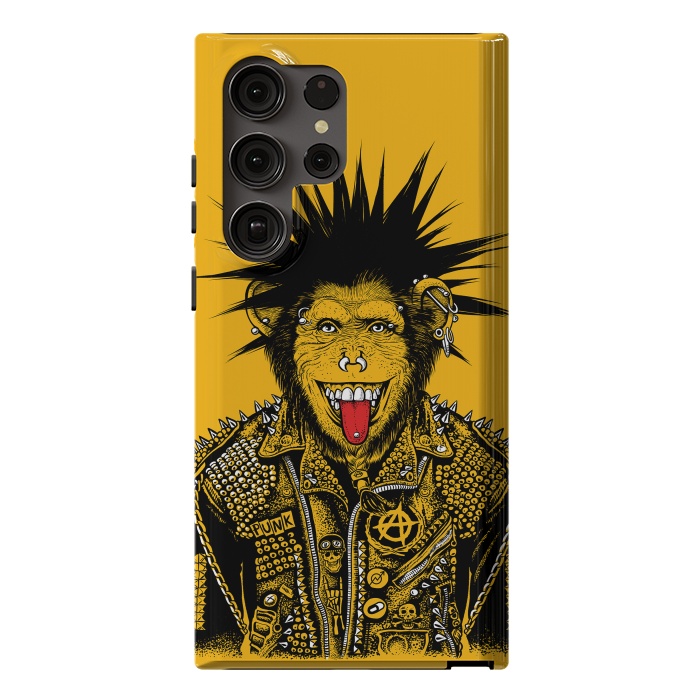 Galaxy S23 Ultra StrongFit Yellow punk monkey by Alberto