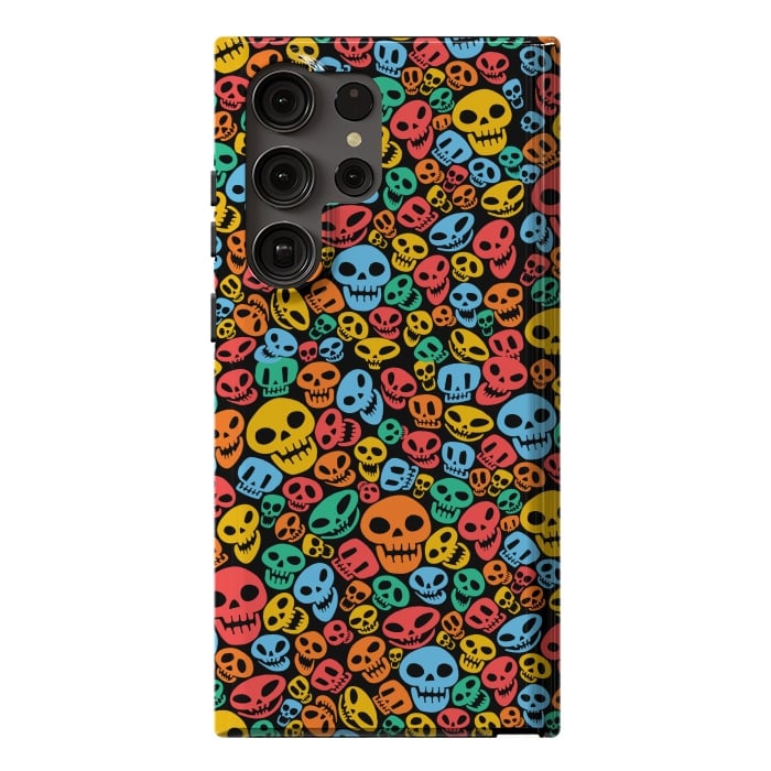 Galaxy S23 Ultra StrongFit Color Skulls by Alberto
