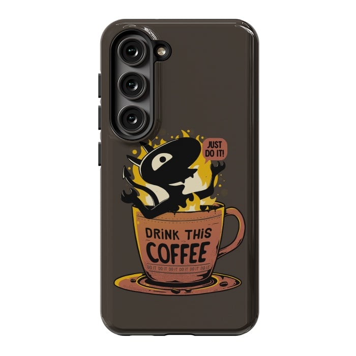 Galaxy S23 StrongFit Luci Coffee by eduely