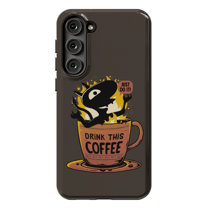 Galaxy S23 Plus StrongFit Luci Coffee by eduely