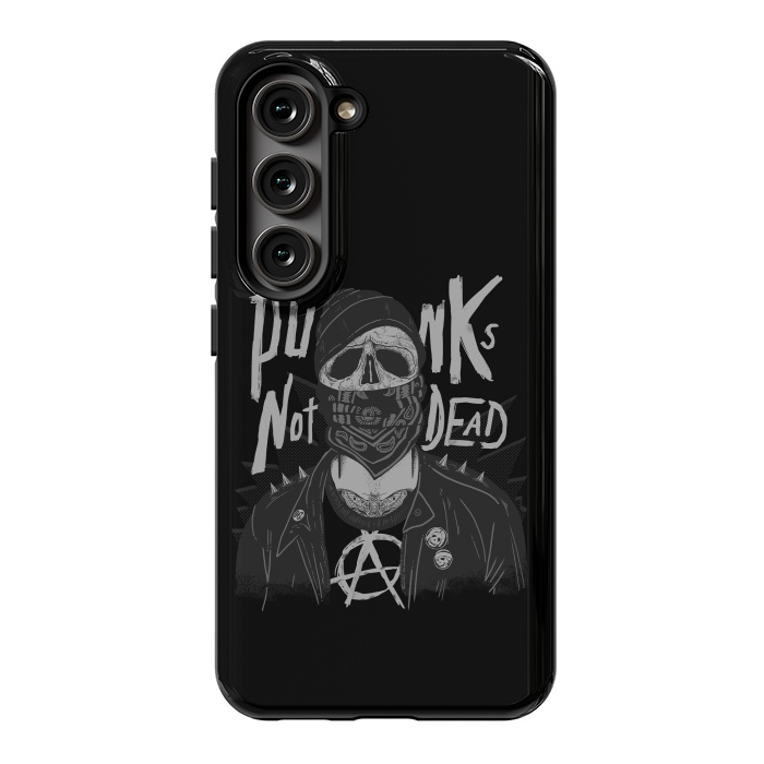 Galaxy S23 StrongFit Punk Skull by eduely