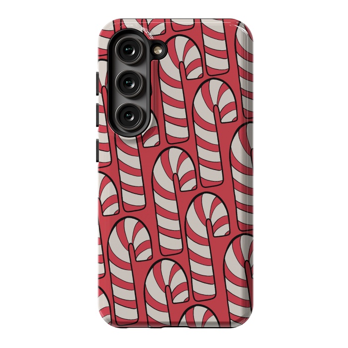 Galaxy S23 StrongFit The red candy canes by Steve Wade (Swade)