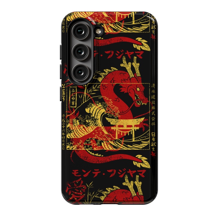 Galaxy S23 StrongFit Red chinese dragon gold by Alberto